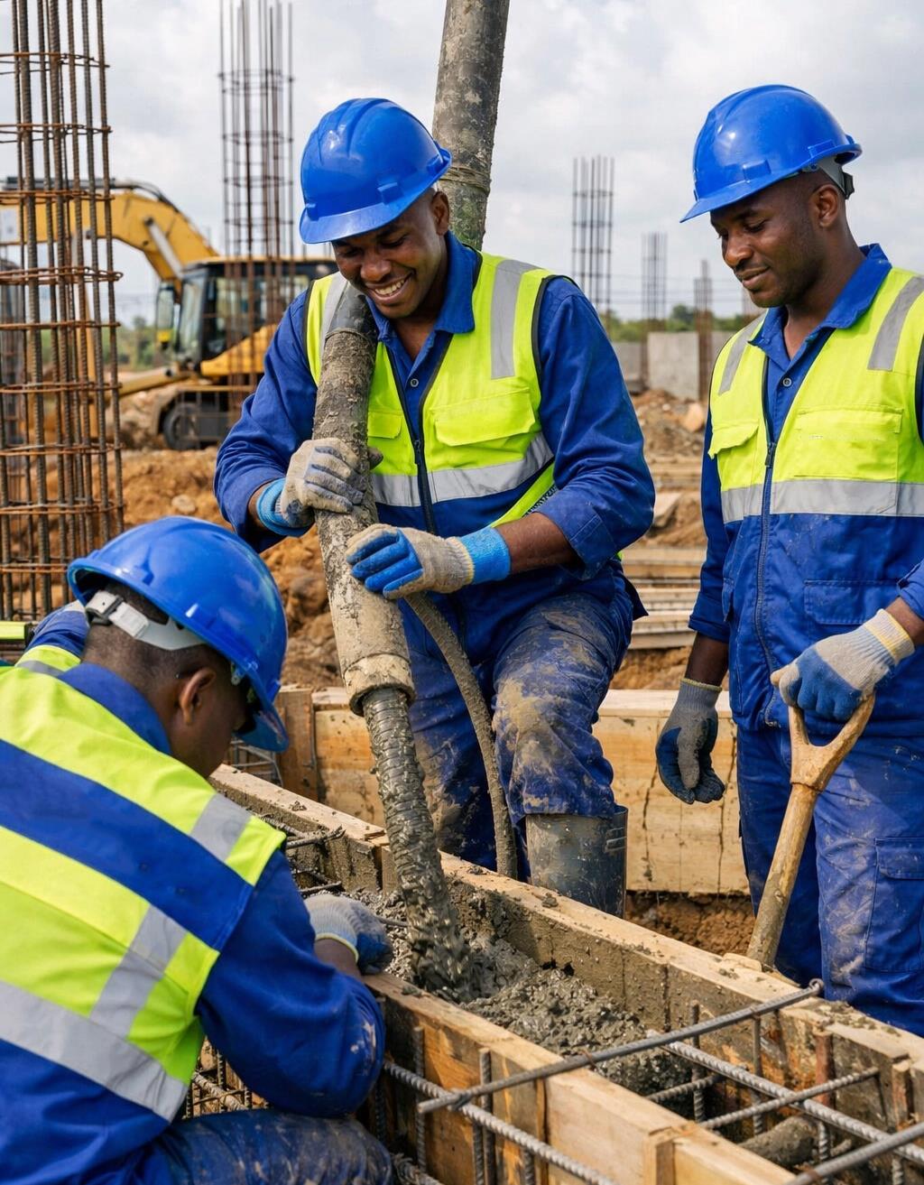 Équipes Sycomore Construction en action sur le chantier